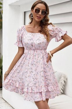Robe Rose Pale Style Vintage Champêtre