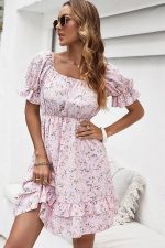 Robe Rose Pale Style Vintage Champêtre