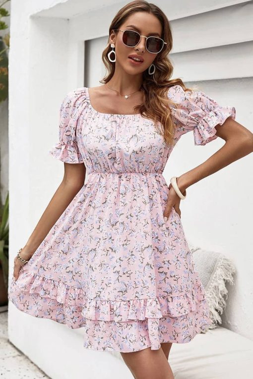 Robe Rose Pale Style Vintage Champêtre