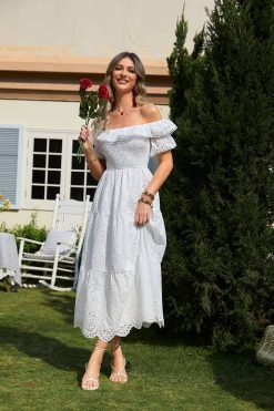 Robe Soirée Champêtre Blanche